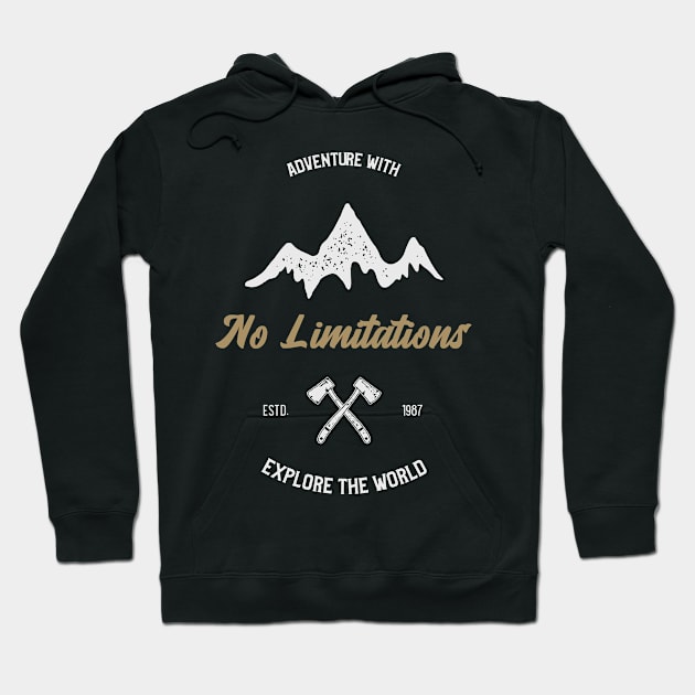 Adventure With No Limitations Explore The World Hoodie by TeeRiffiK